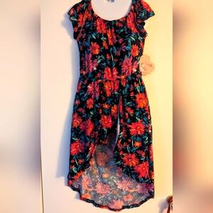 New colorful dress with shorts attached. Cotton and stretchy.